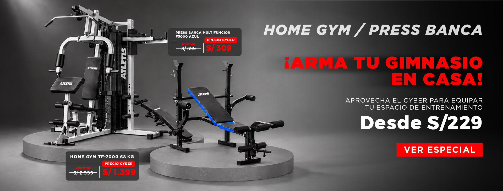 Todo para tu gimnasio en casa